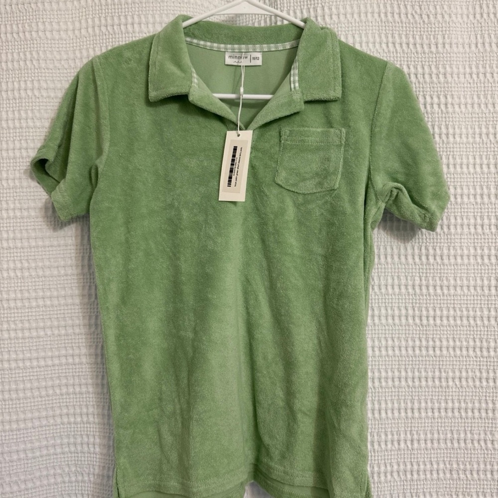 Minnow Green Terry Polo Shirt